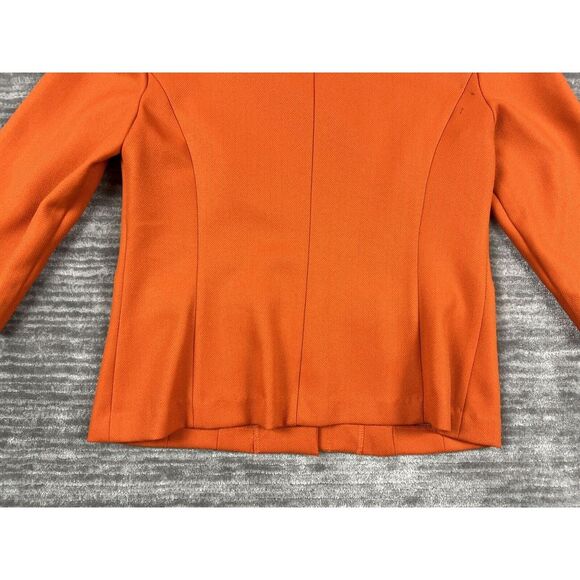 R&K Originals Suit‎ Jacket Womens 8 Orange Button Front 3/4 Sleeve Pockets - Picture 9 of 13